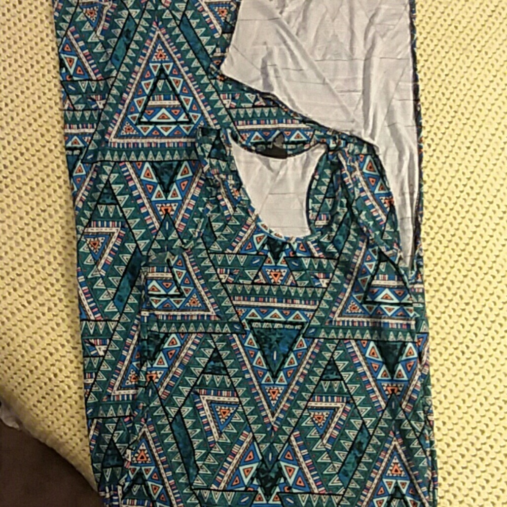 Aztec pattern maxi dress